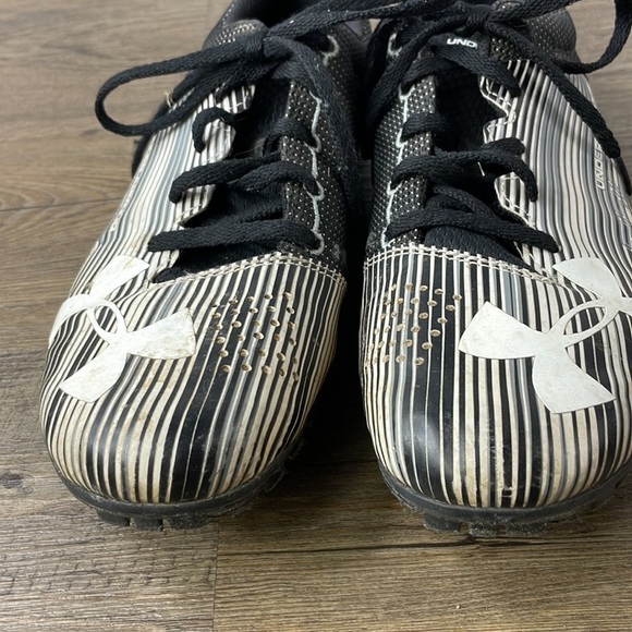 Under Armour Kick Distance Men Track Shoes Spikes 1273939 100 Black White Sz 8.5 - Picture 7 of 7